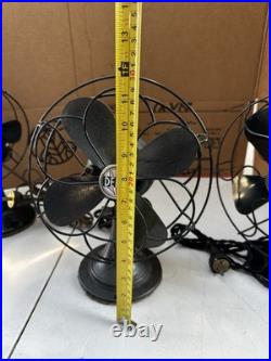 Lot of 4 Small Antique, vintage desk fans. #KH003