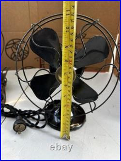 Lot of 4 Small Antique, vintage desk fans. #KH003