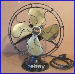 MODEL No. 227 Vintage CENTURY ELECTRIC CO. BRASS BLADES FAN with 10 FRAME