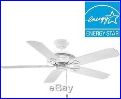 Mariner 52 In. Indoor/Outdoor White Ceiling Fan Antique Electric Emerson Hunter