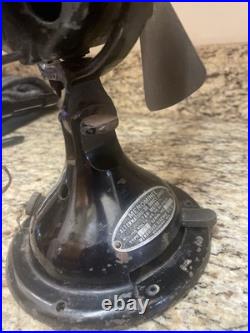 Menominee Electric Co DC Or AC 11 Tall Electric Fan With Cradle To Restore HTF
