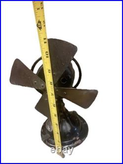 Menominee Electric Co DC Or AC 11 Tall Electric Fan With Cradle To Restore HTF