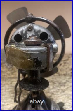 Menominee Electric Co DC Or AC 11 Tall Electric Fan With Cradle To Restore HTF