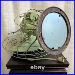 Mitsubishi Pre-war Vintage Fan 12 Blades Original Jade green Paint 3 speeds