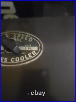 Model 538 MATHES COOLER Antique Four-Speed Control Floor Fan Wood Vintage 50's