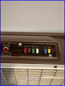 Montgomery Ward Deluxe 20 Box Fan In/Out Thermostat Reversible Vintage