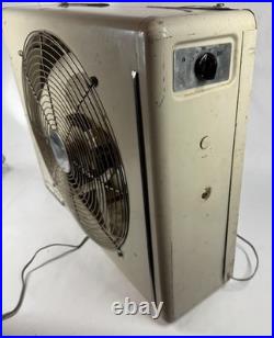 Montgomery Ward Vintage Wards Window Fan 7762 MCM Cream Reversable WORKS