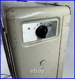 Montgomery Ward Vintage Wards Window Fan 7762 MCM Cream Reversable WORKS