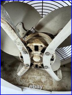 Montgomery Ward Vintage Wards Window Fan 7762 MCM Cream Reversable WORKS