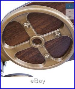 NEW 52 In Vintage Antique Electric Remote Light Brass Ceiling Fan 4 Blades