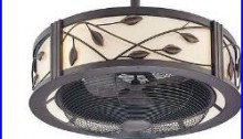 NEW Antique Vintage Electric 23 In Dark Bronze Ceiling Fan 3 Blades Light Remote