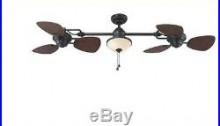 NEW Antique Vintage Electric Bronze 74 In Ceiling Fan 6 Blades Light Remote