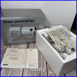 NIB Braun HL70 Beige Desk Fan Japan 1970s by Reinhold Weiss SPACE AGE. POP ART