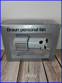 NIB Braun HL70 Beige Desk Fan Japan 1970s by Reinhold Weiss SPACE AGE. POP ART