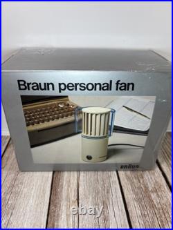 NIB Braun HL70 Beige Desk Fan Japan 1970s by Reinhold Weiss SPACE AGE. POP ART