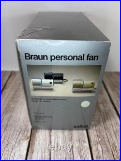 NIB Braun HL70 Beige Desk Fan Japan 1970s by Reinhold Weiss SPACE AGE. POP ART