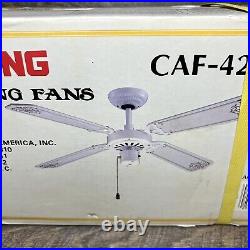 NIB VTG Tatung 42 Inch Ceiling Fan Model CAF-42 WH White