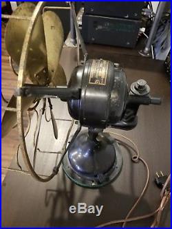 NICE antique WESTINGHOUSE BRASS-BLADE/CAGE old Vintage fan 6