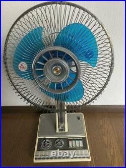 National Antique Electric Fan Three Propeller Vintage Showa Old From JAPAN