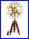 Nautical_Brass_Antique_Electric_Pedestal_Fan_With_Wooden_Tripod_Stand_Vintage_01_gx