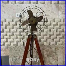 Nautical Brown Antique Finish Pedestal Fan-Rotating Function with Adjustable Nautical Brown Antique Finish Pedestal Fan-Rotating Function with Adjustable