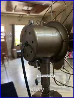 Nautical Brown Antique Finish Pedestal Fan-Rotating Function with Adjustable Nautical Brown Antique Finish Pedestal Fan-Rotating Function with Adjustable