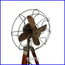 Nautical Brown Antique Finish Pedestal Fan-Rotating Function with Adjustable Nautical Brown Antique Finish Pedestal Fan-Rotating Function with Adjustable
