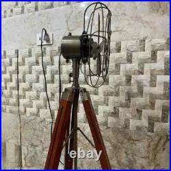 Nautical Brown Antique Finish Pedestal Fan-Rotating Function with Adjustable Nautical Brown Antique Finish Pedestal Fan-Rotating Function with Adjustable