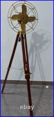 Nautical Tripod Fan with Wooden Stand Steampunk Marine Décor, Library Display