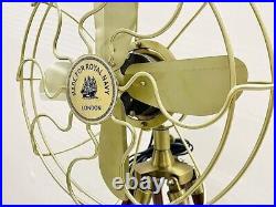 New Handmade Antique Floor Fan, Royal Navy Fan With Wooden Tripod Stand gift
