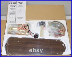 New! OB! Vtg Brass HOME ESSENTIALS #DDC42P 4- Blade 52 CEILING FAN Dual Mount