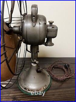 Nice 1940s General Electric Vortalex Oscillating Desk Fan 16 Blade Tested