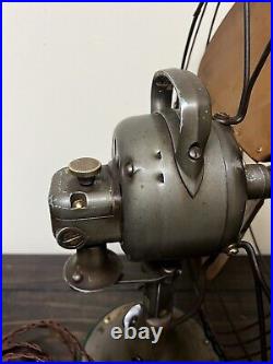Nice 1940s General Electric Vortalex Oscillating Desk Fan 16 Blade Tested