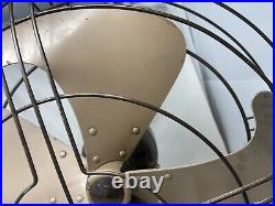 Nice 1940s General Electric Vortalex Oscillating Fan 16 Blade 18 Cage Works