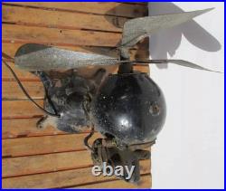 OLD ECK HURRICANE 110 Volt DC BALL MOTOR FAN FOR RESTORE MISSING CAGE NOT TESTED
