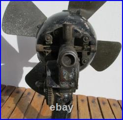 OLD ECK HURRICANE 110 Volt DC BALL MOTOR FAN FOR RESTORE MISSING CAGE NOT TESTED