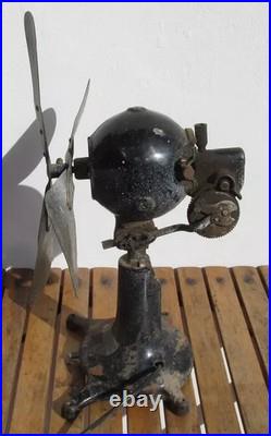 OLD ECK HURRICANE 110 Volt DC BALL MOTOR FAN FOR RESTORE MISSING CAGE NOT TESTED