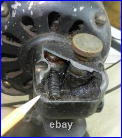 OLD General Electric GE 4 Brass Blades Type AOU AF2 Table Fan Works For Repair