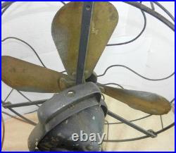 OLD General Electric GE 4 Brass Blades Type AOU AF2 Table Fan Works For Repair