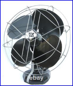 OUTSTANDING Minty Antique 1930s Art Deco Vintage Electric Fan. Works A+. Brass