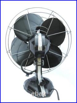 OUTSTANDING Minty Antique 1930s Art Deco Vintage Electric Fan. Works A+. Brass