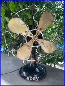 Old Antique Rare Marelli Verno No. 2836167 Electric Table Fan, Made In Italy