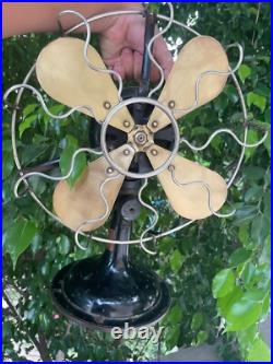 Old Antique Rare Marelli Verno No. 2836167 Electric Table Fan, Made In Italy
