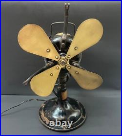 Old Antique Rare Marelli Verno No. 2836167 Electric Table Fan, Made In Italy