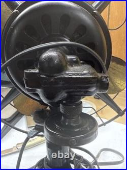 Old Robbins & Myers 13 Brass Blade 3-speed Oscillating Fan Model 3804 Works