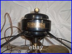 Old Robbins & Myers 13 Brass Blade Fan Model 2110 Works
