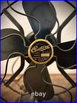 Original 1920's Century Electric Model 311 Antique 10 Vintage Desk Fan