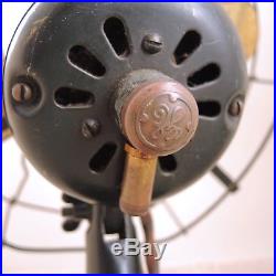 Original Antique GE Whiz Fan Brass Blade 1920s General Electric Oscillating Vtg