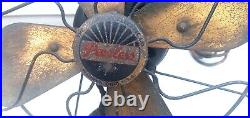 Peerless Electric Brass Blade 12 Oscillating 3 Speed Fan Tested Runs