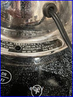 Pre War HUNTER Zephair #265 Type C-16 16 Inch Electric 3-Speed Table Fan 40s